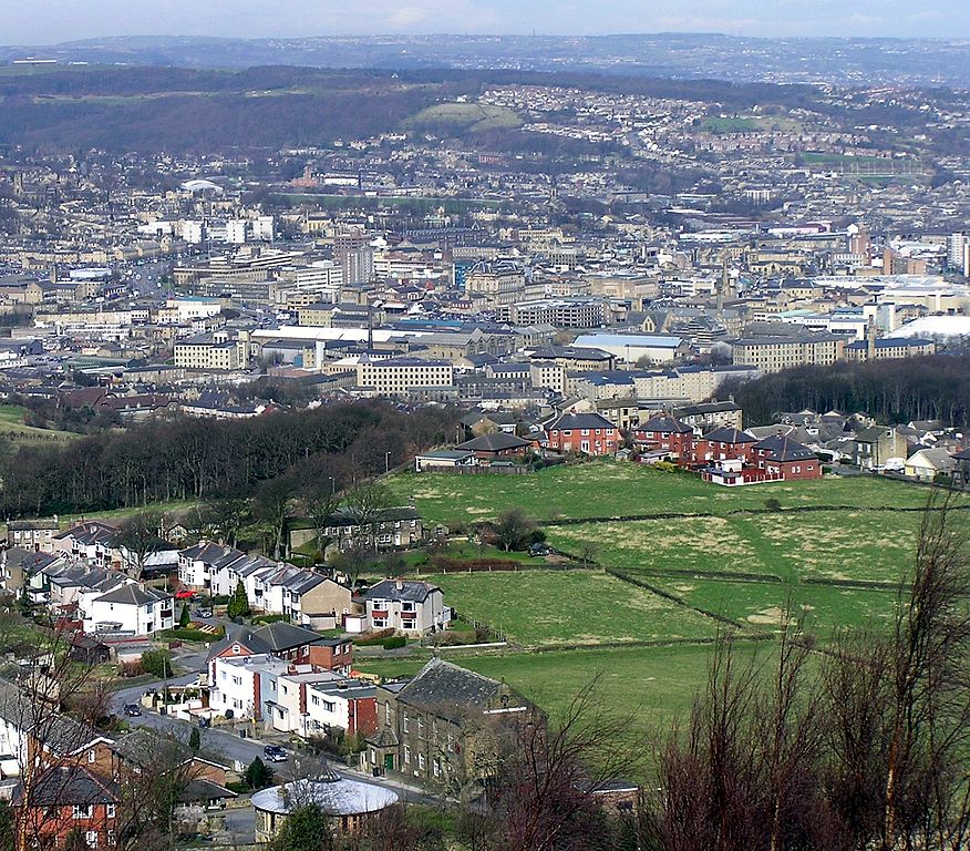 Desmond Doyle Aerial View of Huddersfield, England