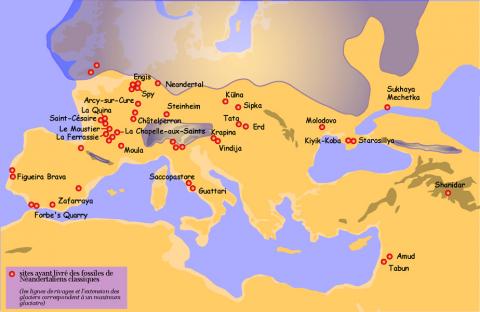 Neanderthals - Locator Map