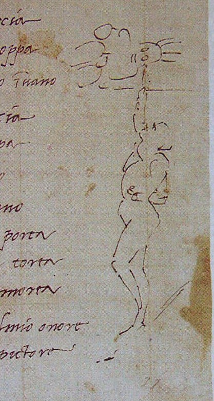 Michelangelo Sketch Painting In The Sistine Chapel