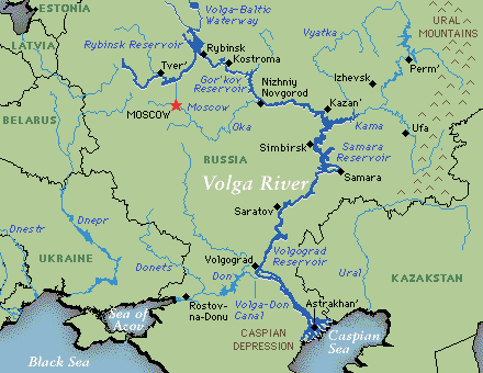 Image result for map of volga river