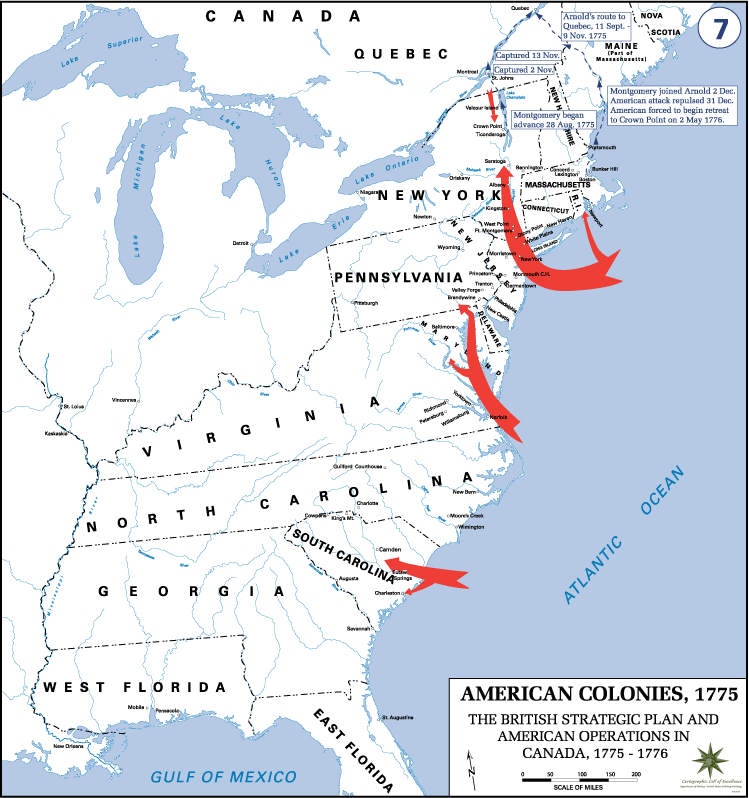 United States Map 13 Colonies