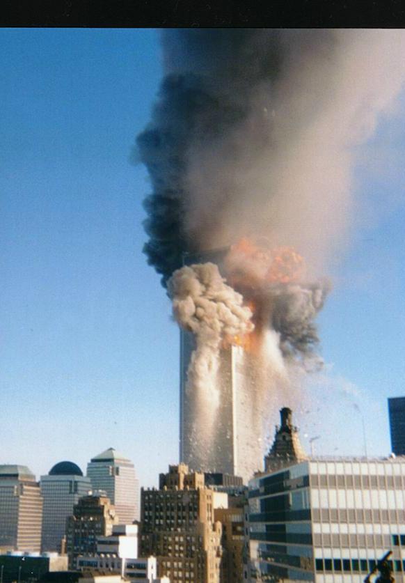View of the WTC South Tower on Fire