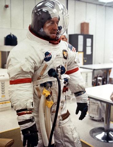 Jim Lovell - Space Suit Photo American History Famous People Film Social Studies STEM Tragedies and Triumphs Aviation & Space Exploration