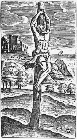 Roman Crucifixion - Method of Execution (Illustration) Crimes and Criminals Ethics Ancient Places and/or Civilizations World History Civil Rights Medicine Visual Arts