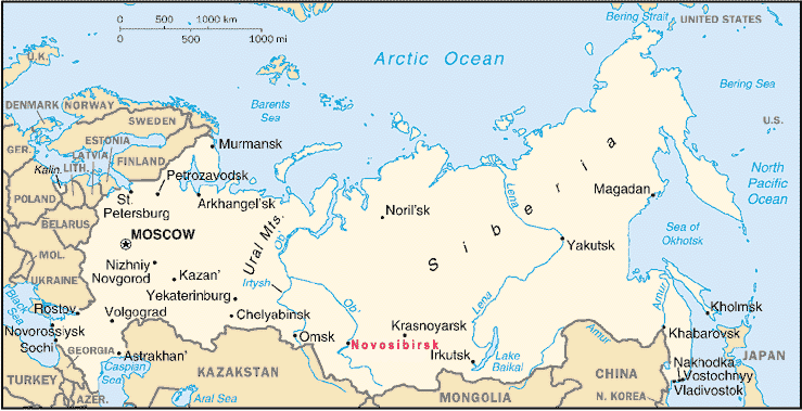 Ural Mountains Map. Hunnic Empire - Ural Mountains