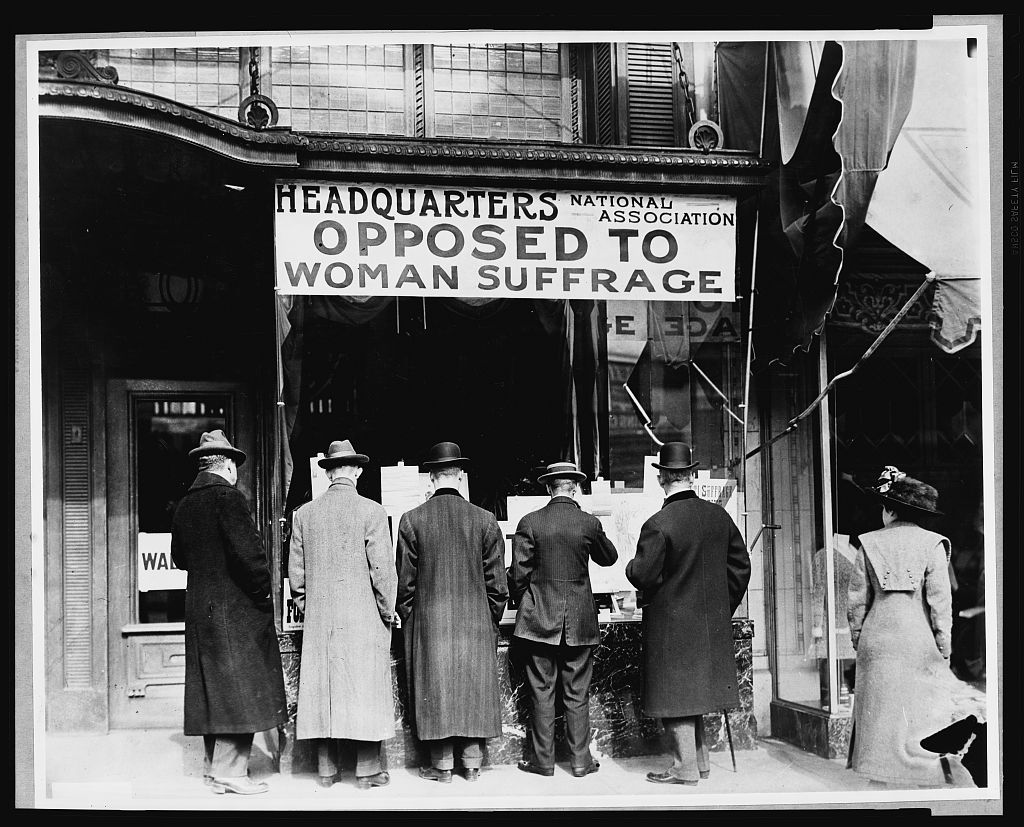 Sign Opposed to Woman Suffrage