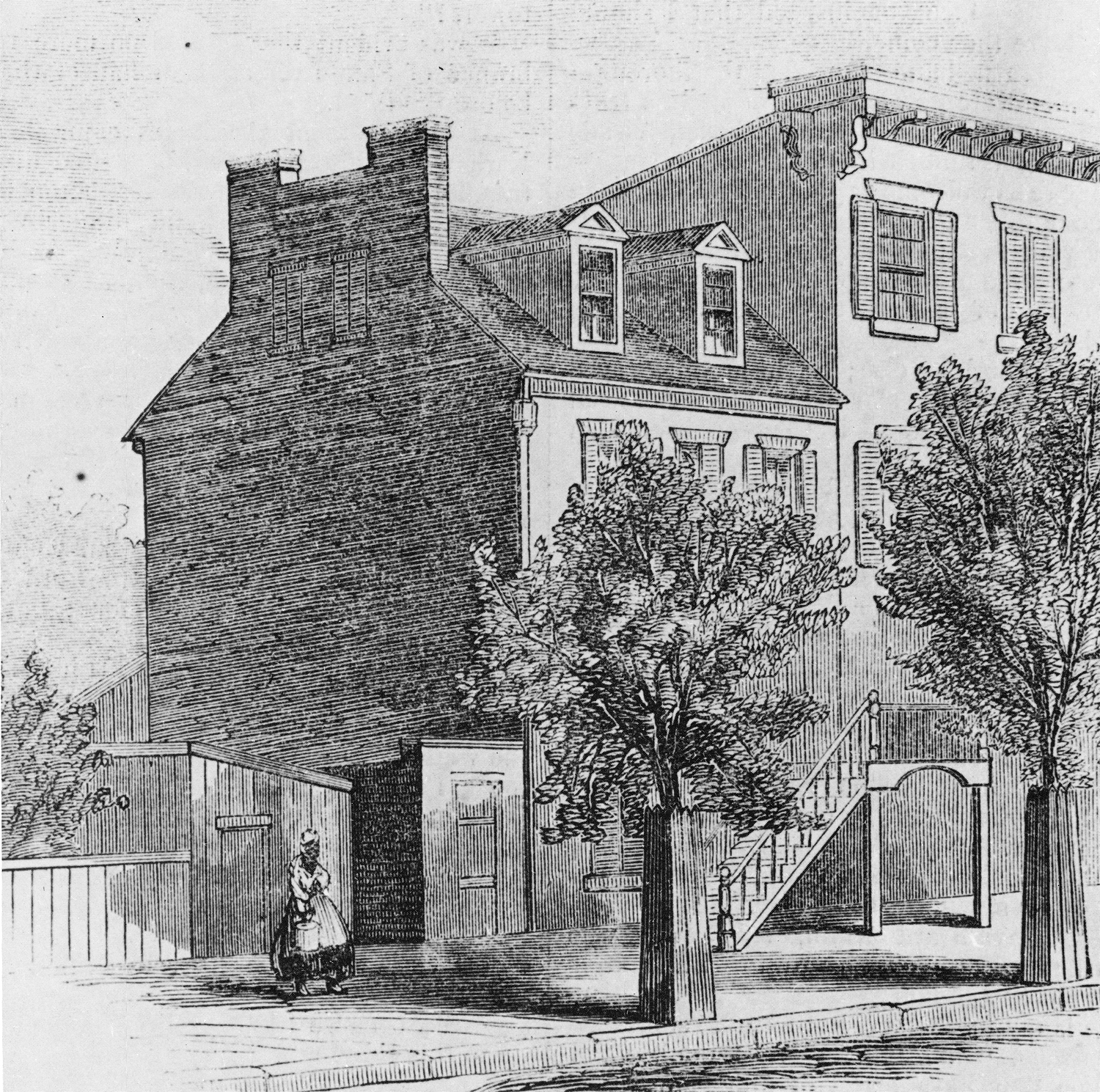 Surratt Boardinghouse on H Street Circa, 1865