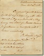 Pass Signed by Benedict Arnold