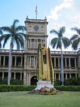 Kamehameha Statue Drapped in Leis