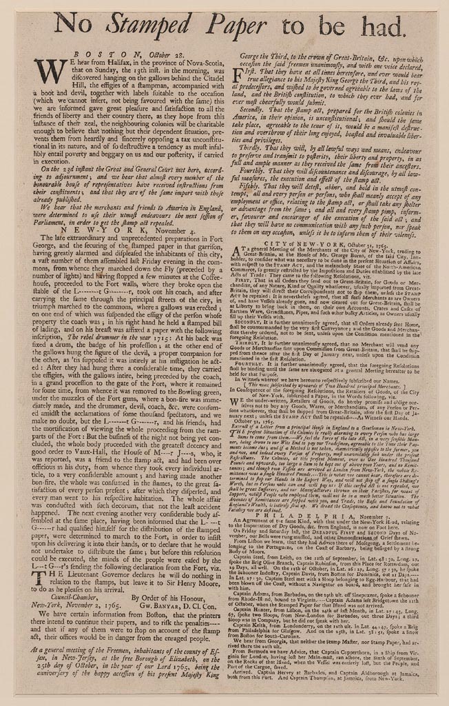 stamp act paper