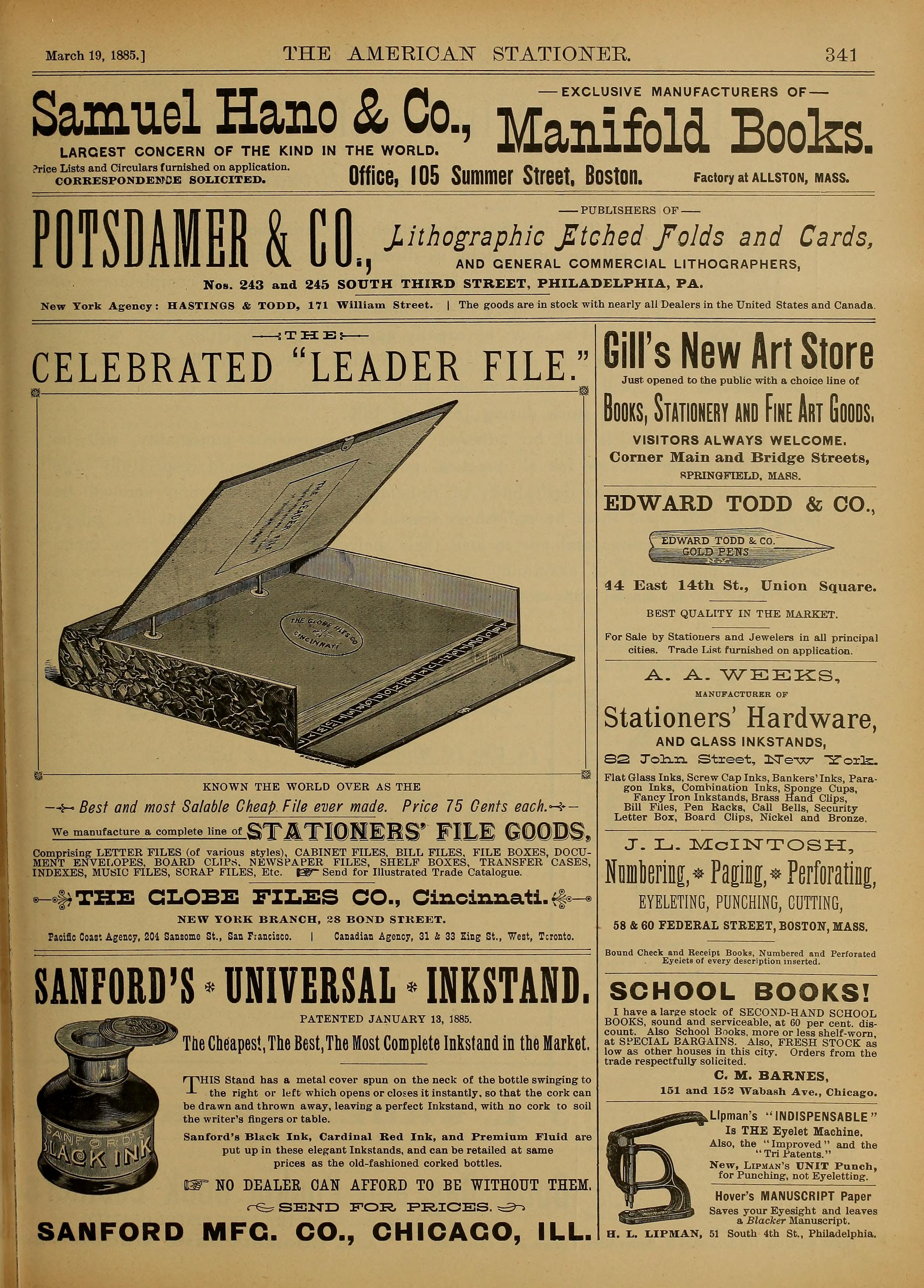 Ads for Used School Books C.M. Barnes