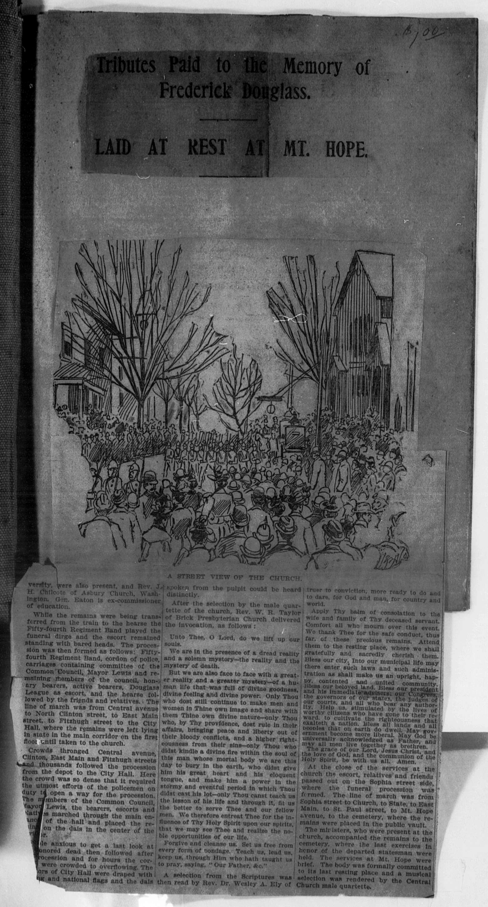 Death of Frederick Douglass News Article