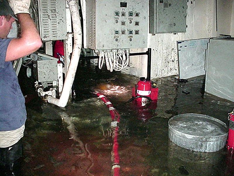 USS Cole Flooded Compartments