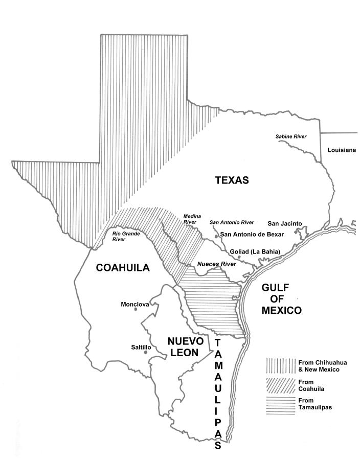 Historical Map of Texas