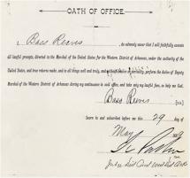 Bass Reeves - Oath of Office as U.S. Deputy Marshal