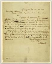 Abraham Lincoln - Letter Accepting Nomination, 1860