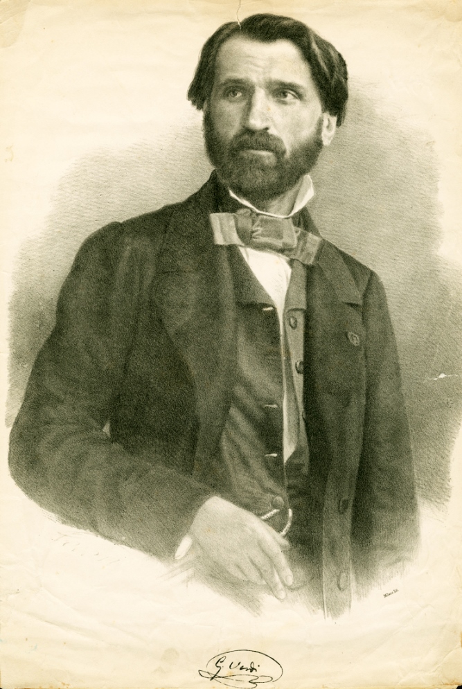 An illustration of a young Giuseppe Verdi