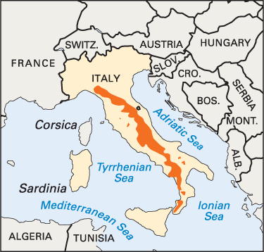 Apennines map