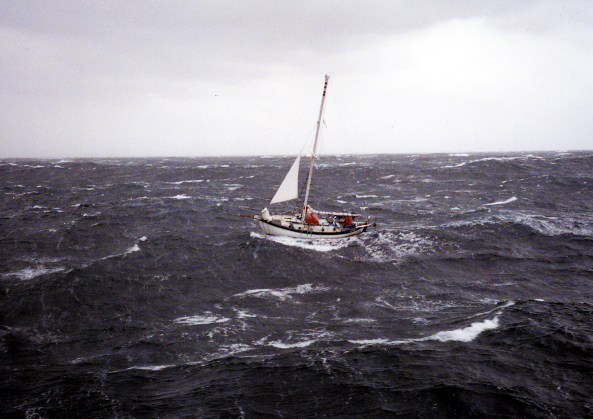 sailboat rescue at sea