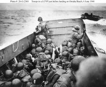 Troops in Transport Vessel Approaching Omaha Beach