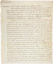 Jefferson's Secret Message to Congress