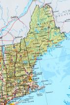 New England - Map of East Coast