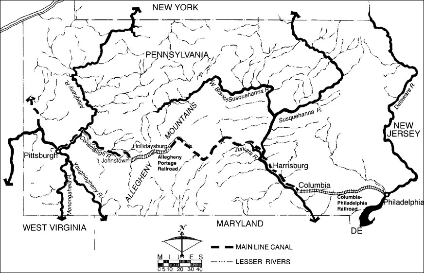 Main Line Canal Map