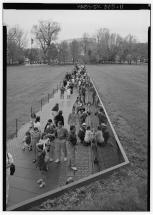 Visitors at the Vietnam War Memorial