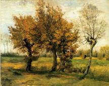 Autumn Landscape with Four Trees
