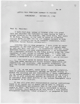 Kennedy Letter to Khrushchev