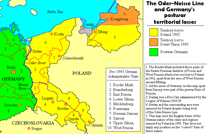 Map Depicting Changes in Germany