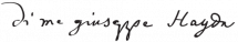 Signature of Joseph Haydn