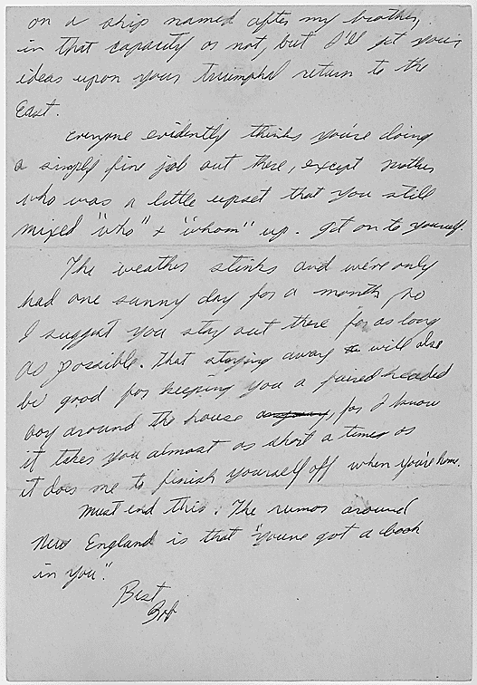Bobby Kennedy - Handwritten Letter to Jack, Page 2