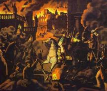 Painting: France Destroying Moscow by Fire