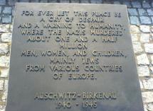 Auschwitz-Birkenau Memorial Plaque