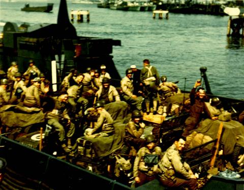 Americans Leaving Britain for Cross-Channel Attack World War II
