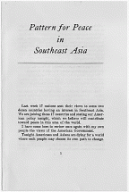 LBJ - Pattern for Peace, Page 1