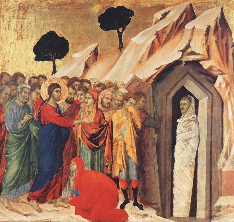 Resurrection of Lazarus - by Duccio Philosophy Visual Arts