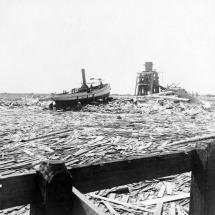 Floating Wreckage from Galveston Nears Texas City