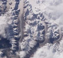 View of Glaciers From Space