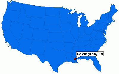 Map Depicting Covington, Louisiana