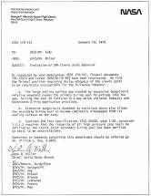 O-Rings - Memo Discussing Potential for Disaster