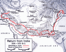 Alexander the Great - Route From India