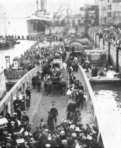 Belgians Boarding Ships at the Start of WWI