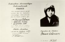 Bessie Coleman - French License to Fly