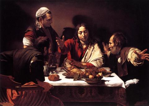 Caravaggio - Supper at Emmaus Disasters Philosophy Visual Arts