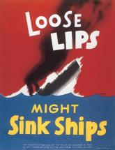 WWII Poster - Loose Lips Might Sink Ships