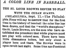 BASEBALL'S COLOR LINE