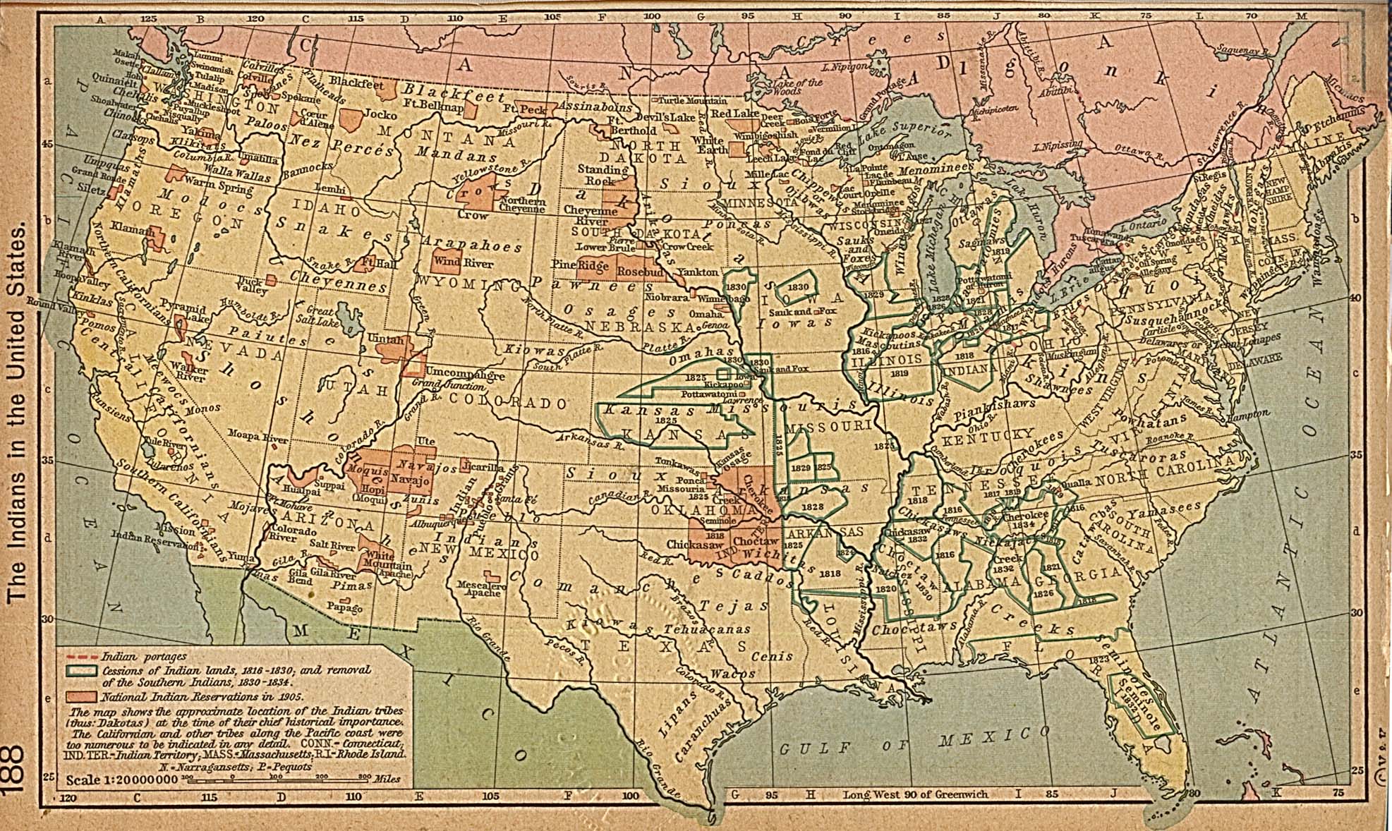 Map: The Indians in the United States