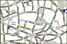 London Map Depicting Gracechurch Street